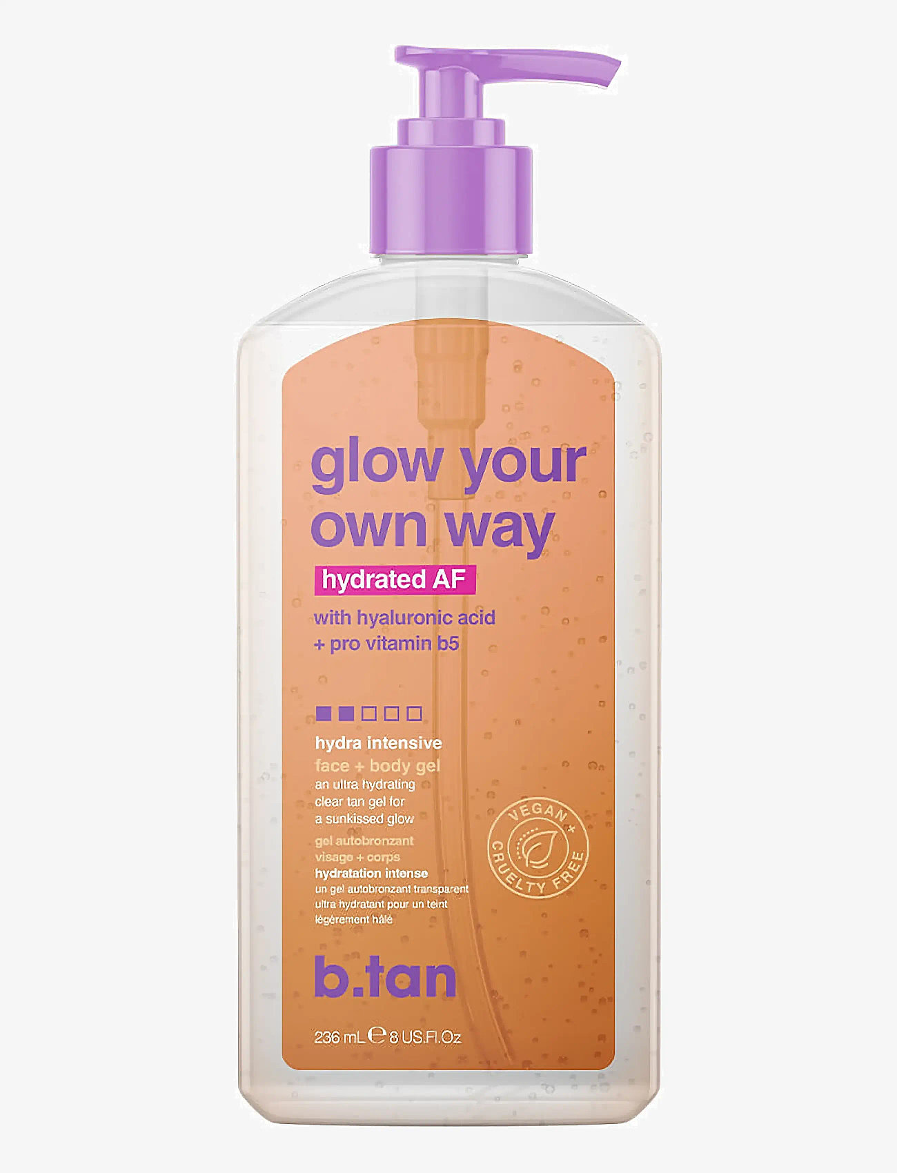 B.Tan - Glow Your Own Way Clear Self Tan Gel Hydrated AF (Face & Body) - brun utan sol - no color - 0