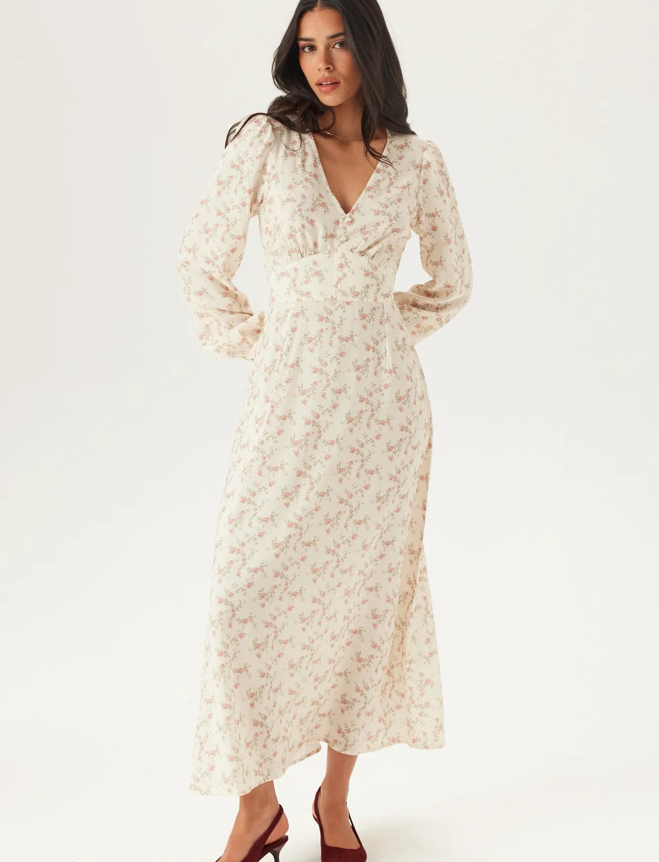 BUBBLEROOM Viscose V-neck Maxi Dress maxiklänningar dam – bild 6