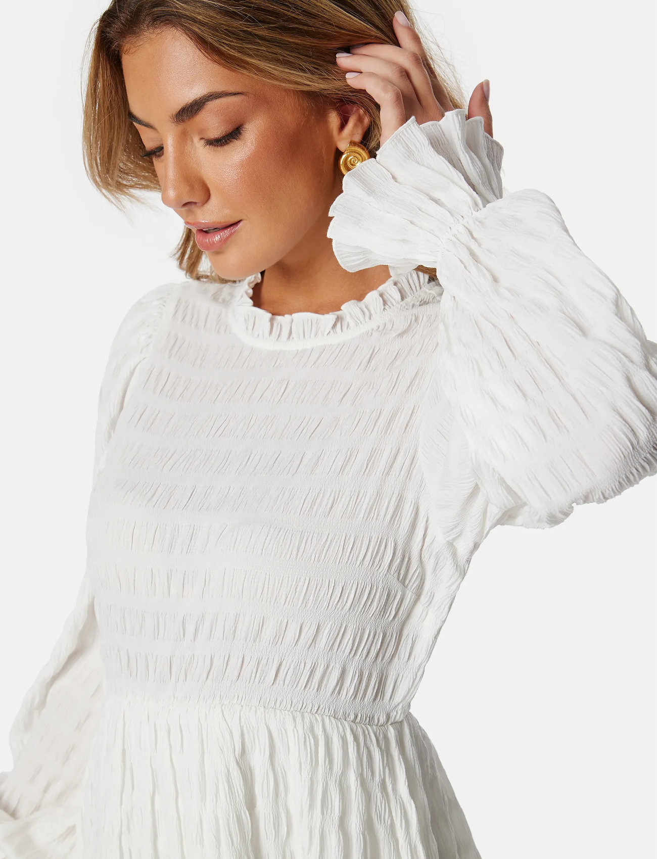 BUBBLEROOM Frill Structured Dress klänningar dam – bild 8