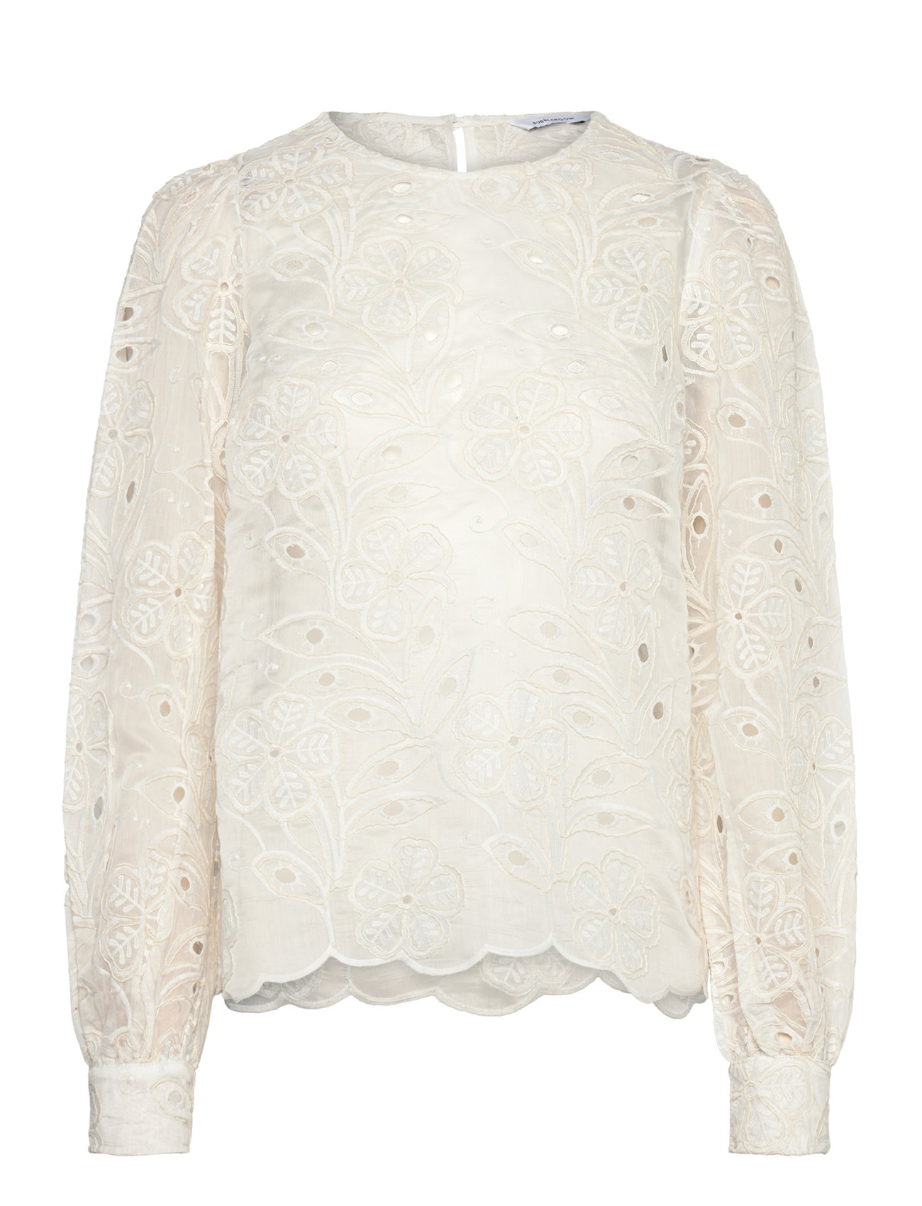 BUBBLEROOM Puff Sleeve Embroidered Blouse blusar dam – bild 6
