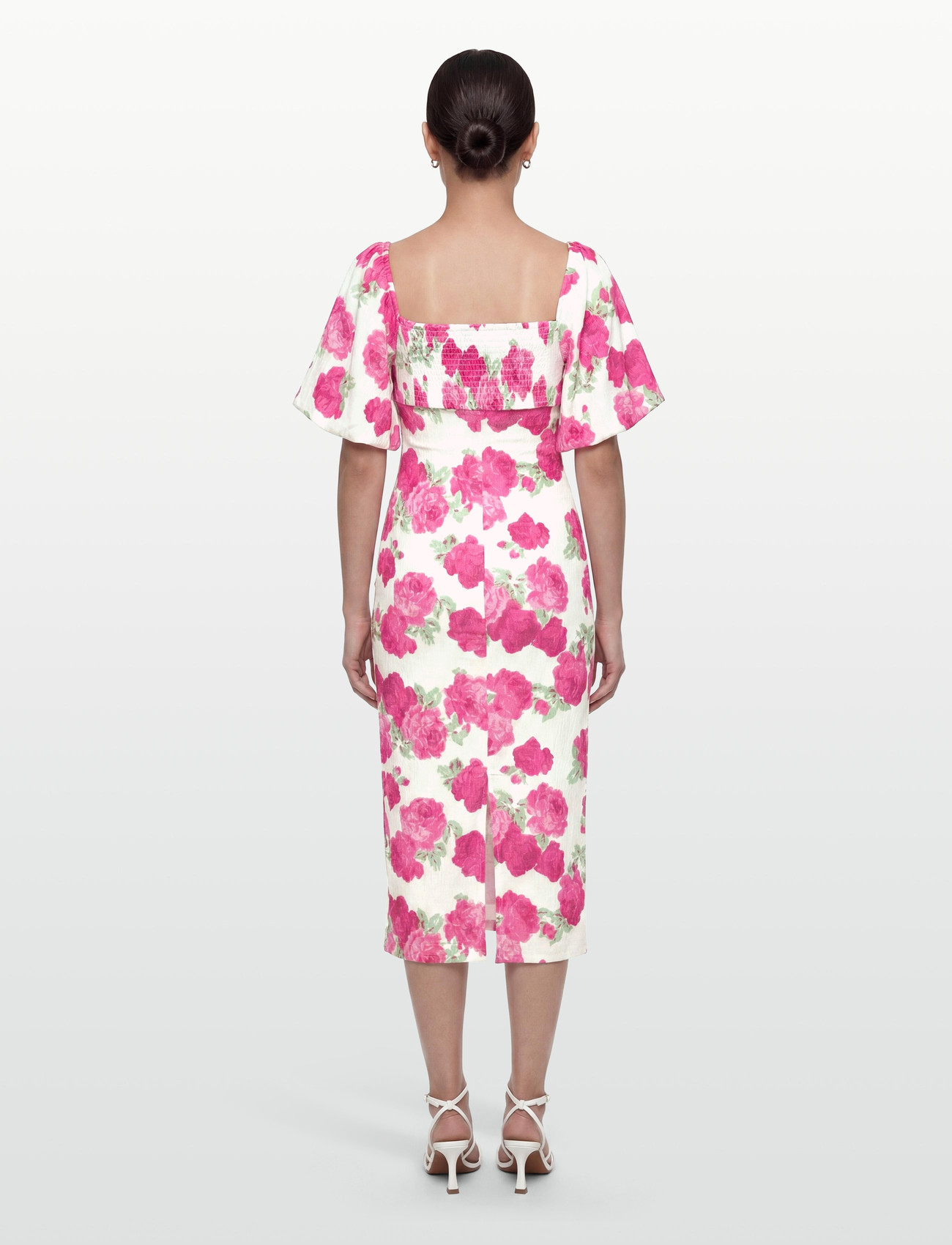 BUBBLEROOM Volume Sleeve Midi Dress midiklänningar dam – bild 9