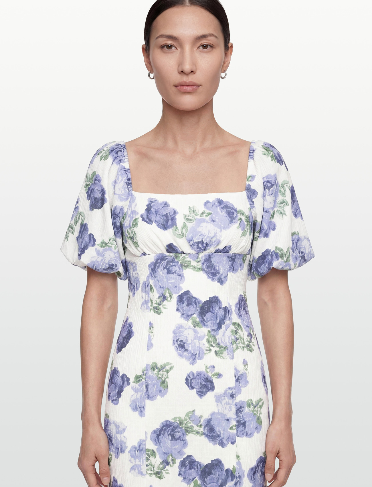 BUBBLEROOM Volume Sleeve Midi Dress midiklänningar dam – bild 7