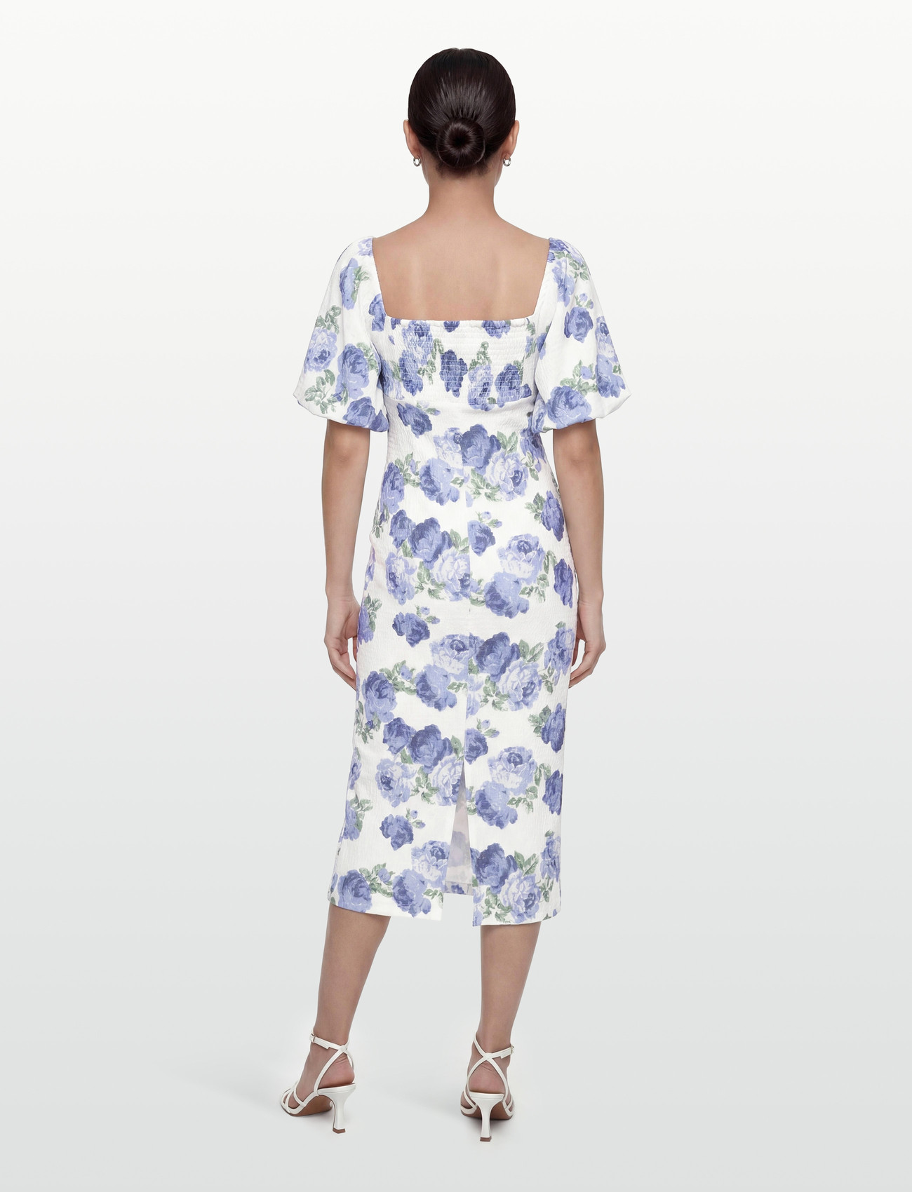 BUBBLEROOM Volume Sleeve Midi Dress midiklänningar dam – bild 8