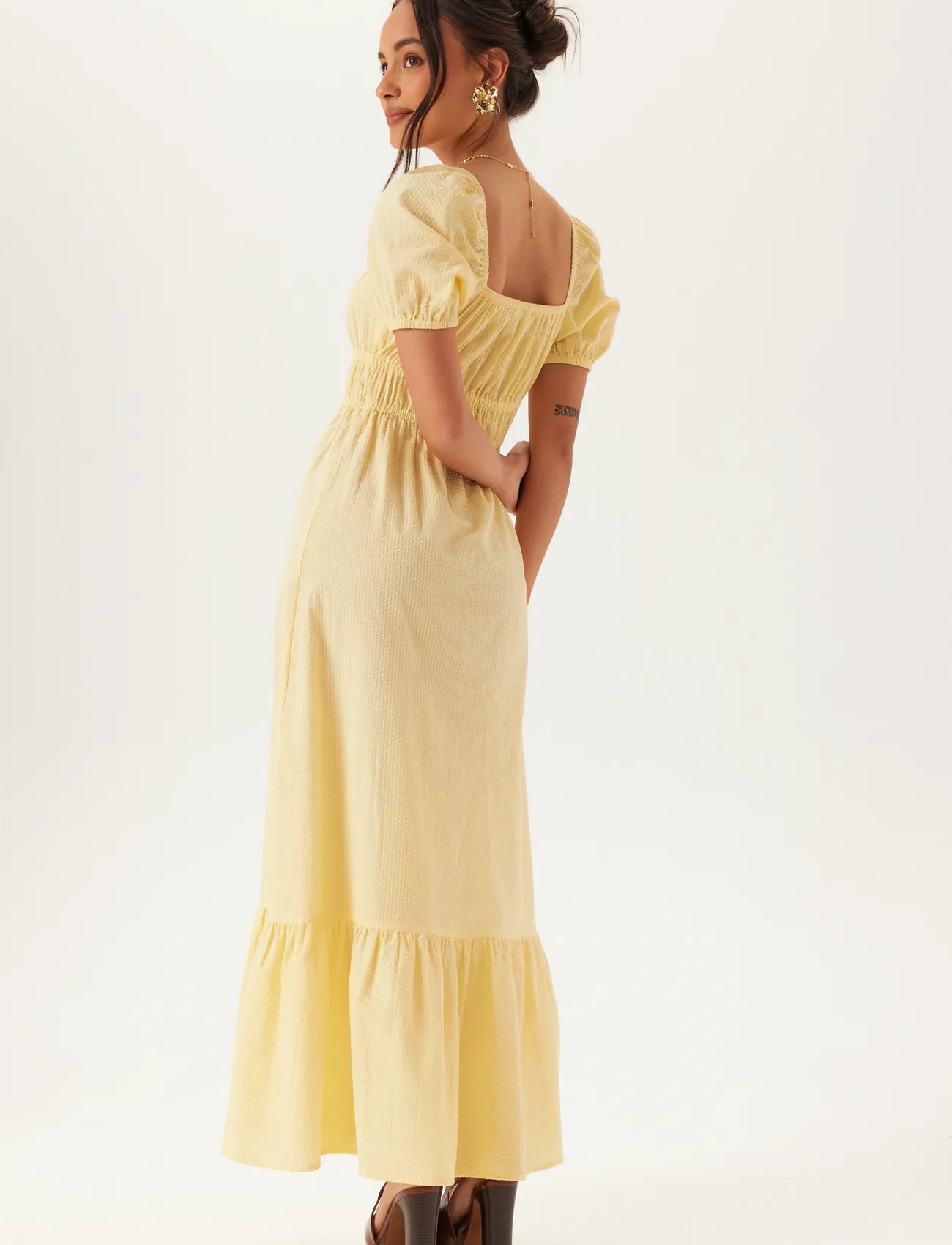 BUBBLEROOM Square Neck Cotton Maxi Dress maxiklänningar dam – bild 10