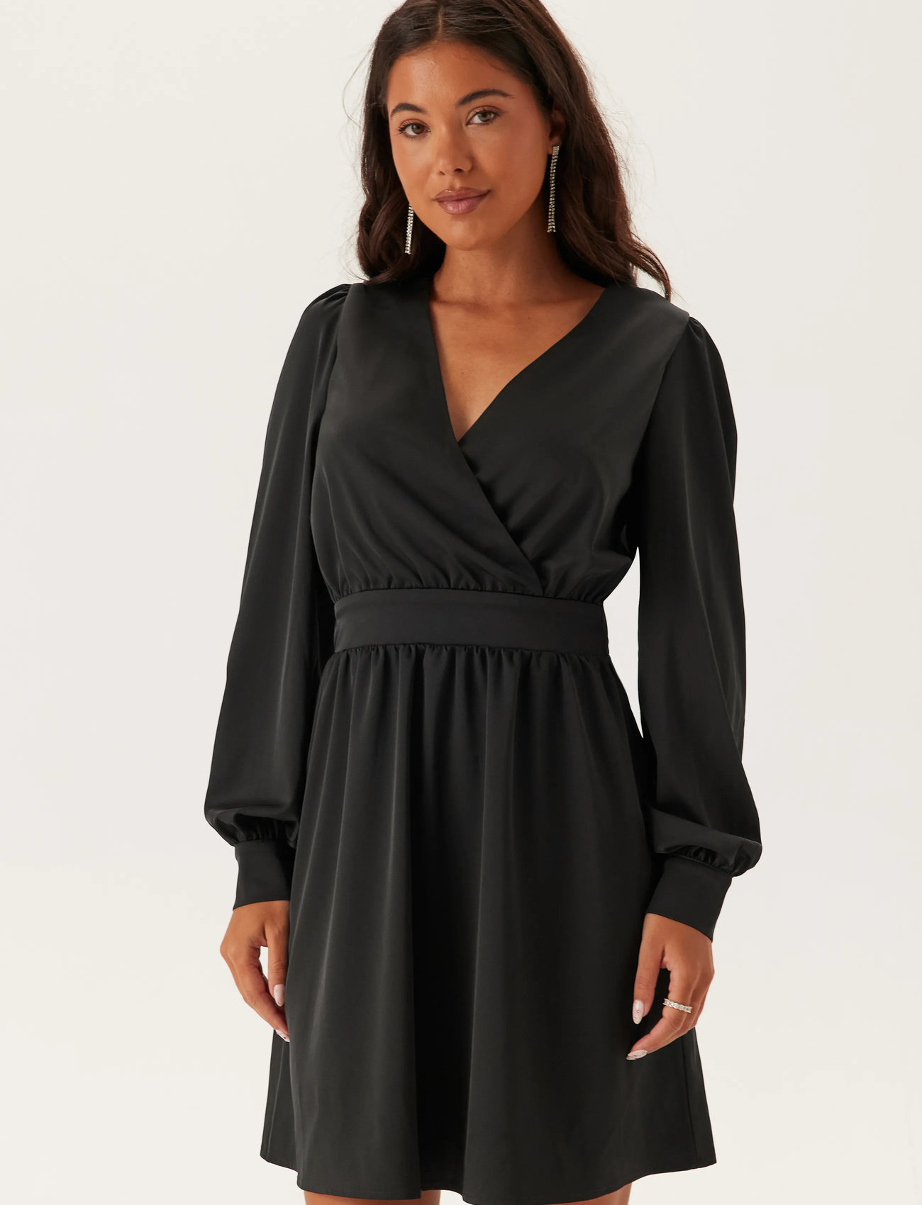 BUBBLEROOM Wrap Satin Dress omlottklänningar dam – bild 7