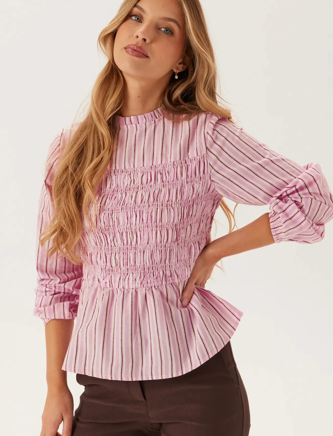 BUBBLEROOM Smock Cotton Blouse blusar dam – bild 7