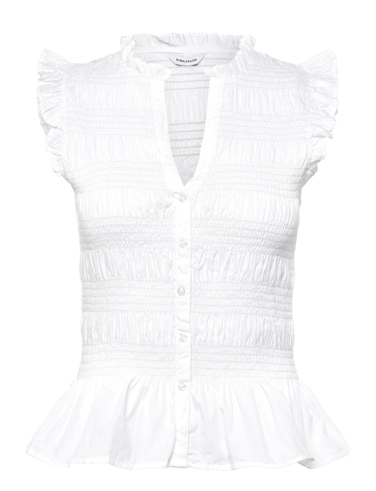 BUBBLEROOM Sleeveless Cotton Smock Blouse blusar dam – bild 5