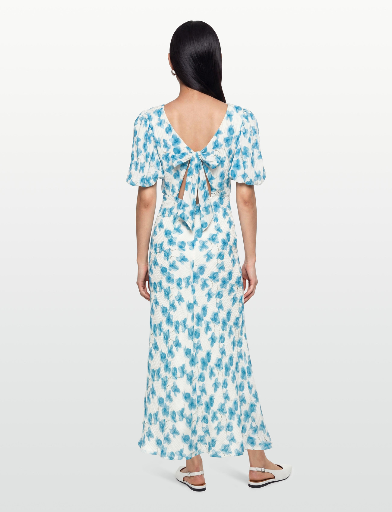 Bubbleroom Occasion Structured Puff Sleeve Ankle Dress festklänningar dam – bild 7