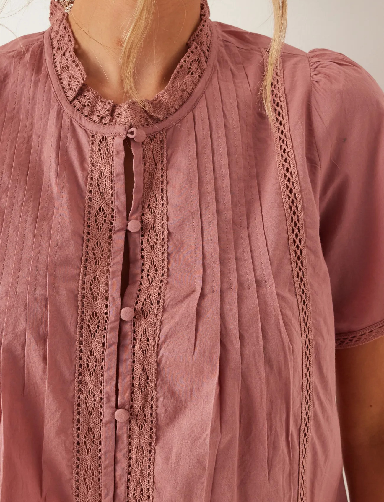 BUBBLEROOM Pleated Detail Blouse blusar dam – bild 6