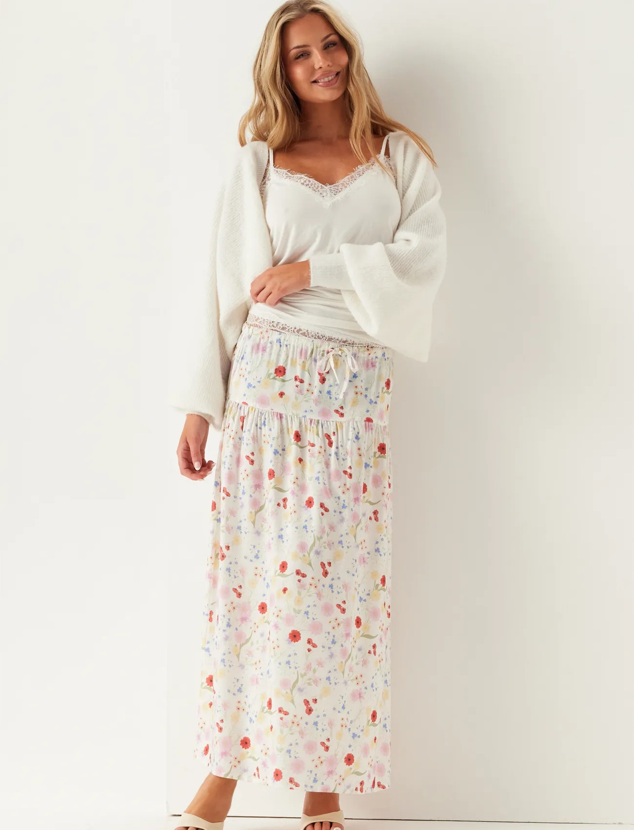 Bubbleroom Viscose Skirt - Multi/patterned - XS