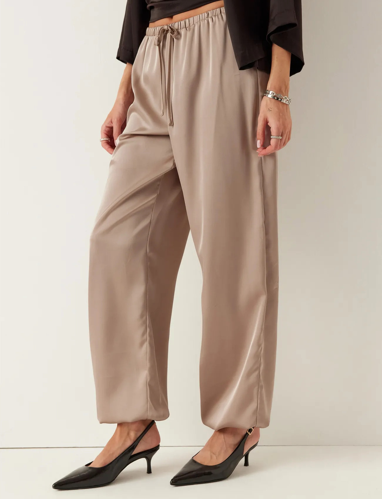 Satin Balloon Trousers 9