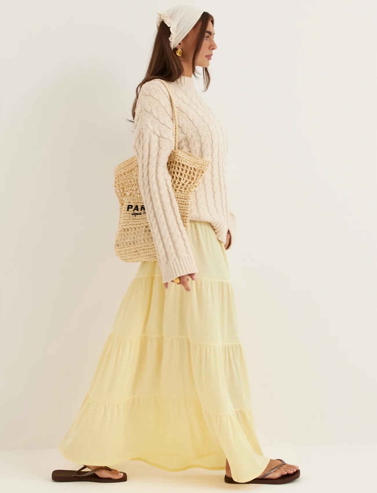 BUBBLEROOM Flounce Maxi Skirt maxikjolar dam – bild 10
