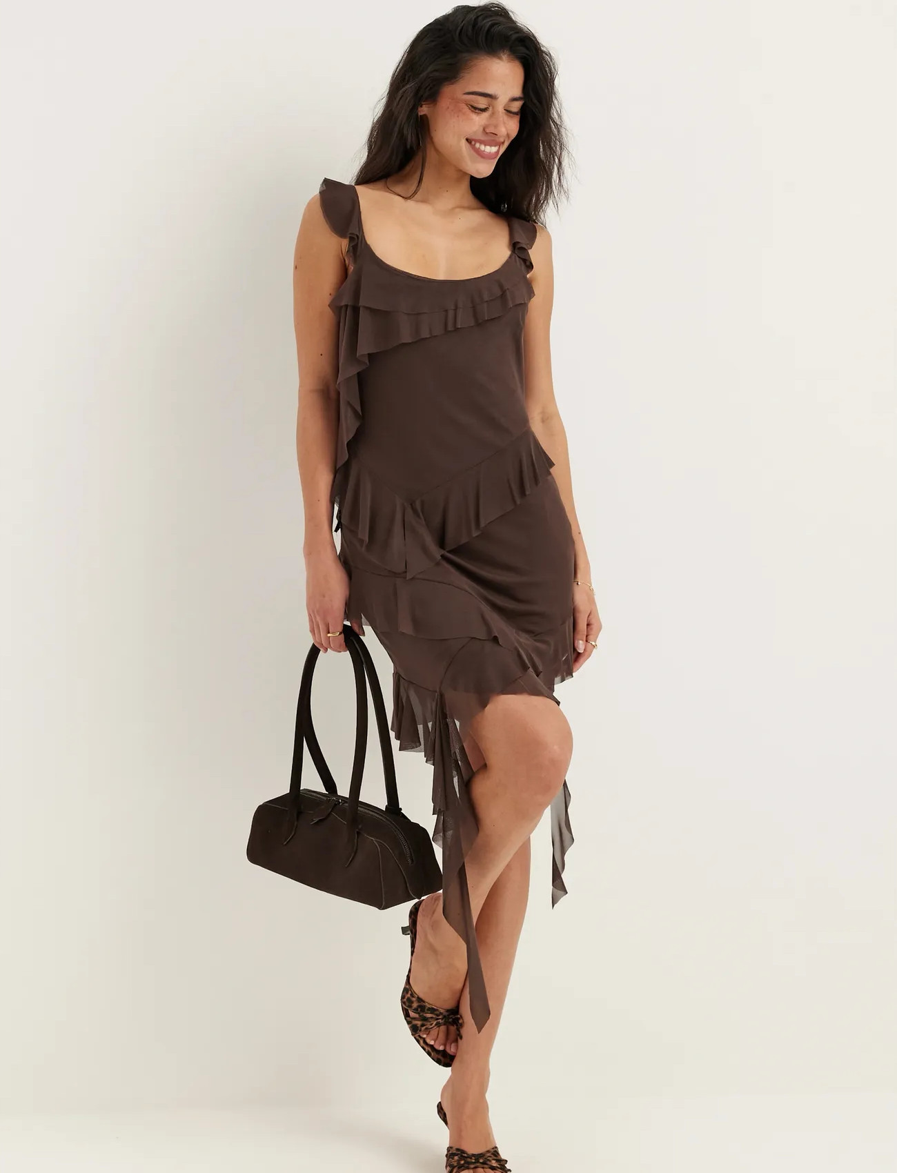 Bubbleroom Occasion Flounce Mesh Short Dress korta klänningar dam – bild 8