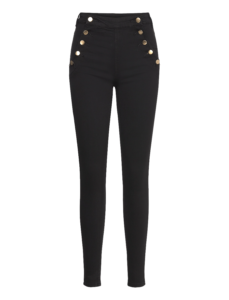Bubbleroom - Adina Highwaist Jeans - black - 0