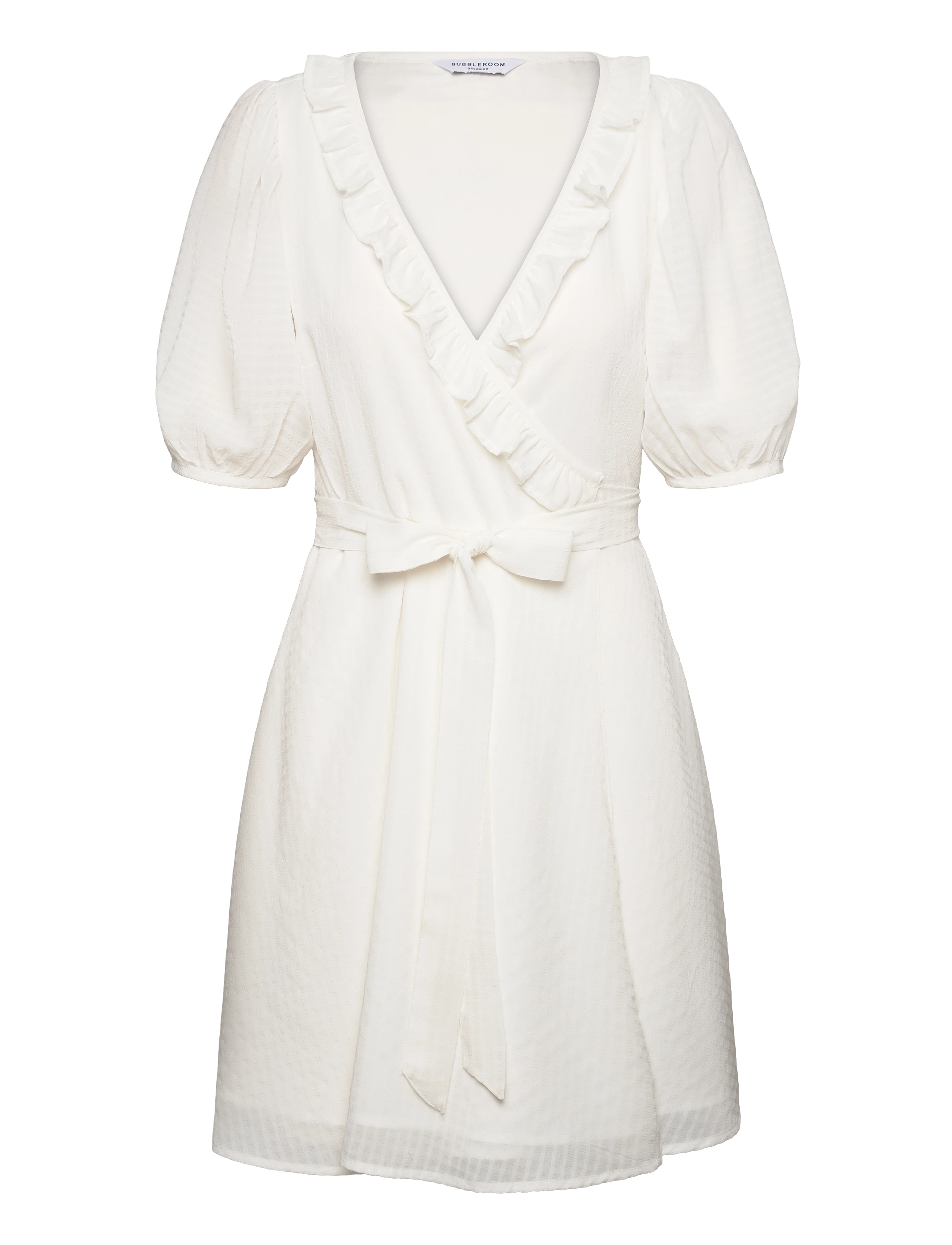 Bubbleroom Towa Frill Dress - Sommarklänningar - WHITE / white