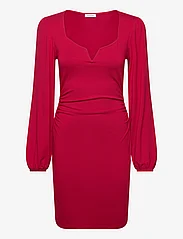 Bubbleroom - Rudina Puff Sleeve Short Dress - odzież imprezowa w cenach outletowych - red - 0