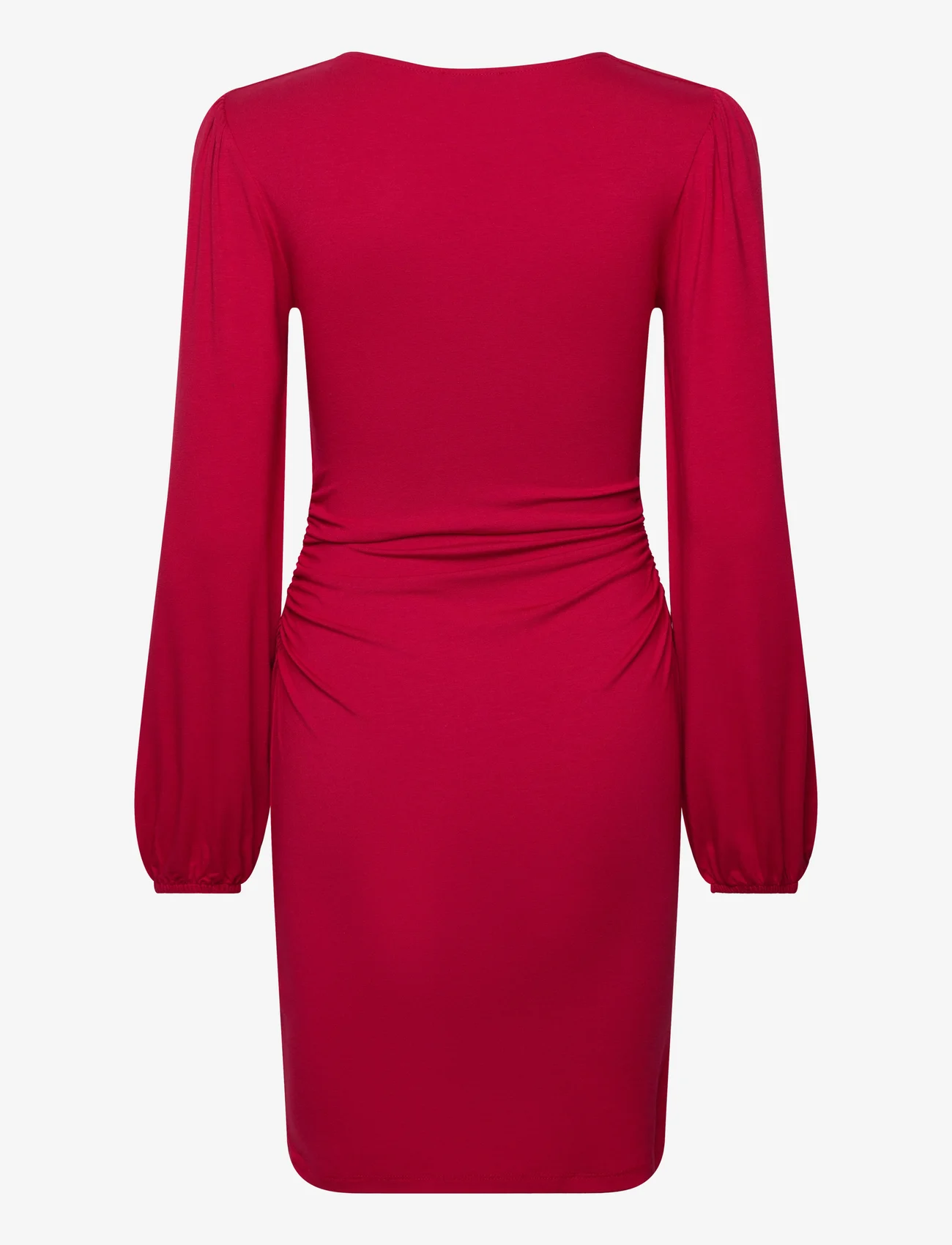 Bubbleroom - Rudina Puff Sleeve Short Dress - odzież imprezowa w cenach outletowych - red - 1