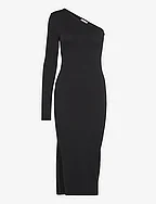 Reya one shoulder dress - BLACK
