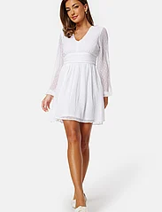 Bubbleroom - Dahlia Dotted Dress - summer dresses - white - 3