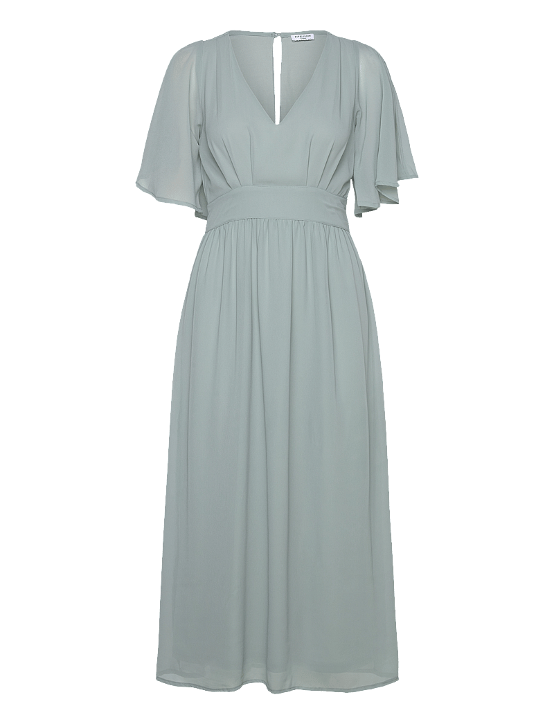Bubbleroom - Butterfly Sleeve Midi Dress - dusty green - 0