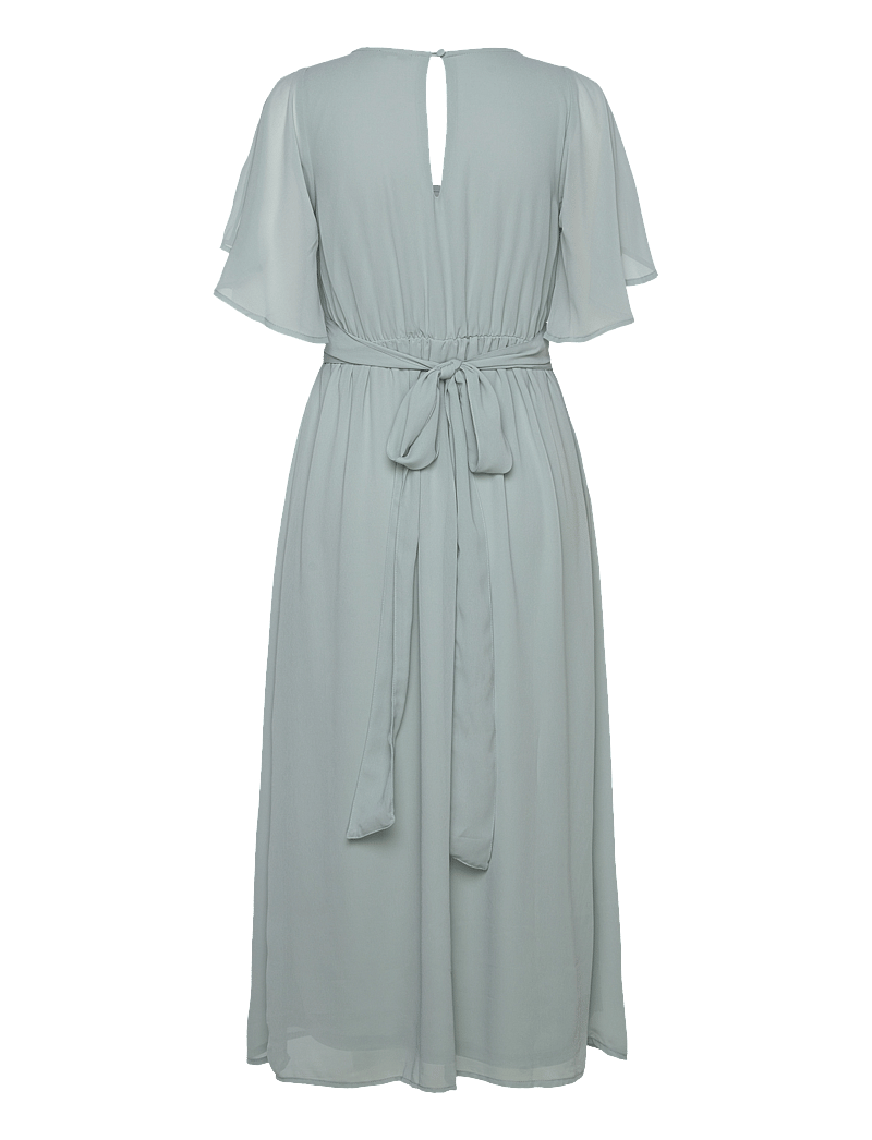 Bubbleroom - Butterfly Sleeve Midi Dress - dusty green - 1