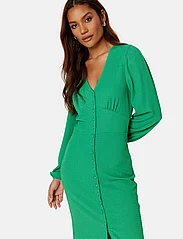 Bubbleroom - Lova Structure Dress - midiklänningar - green - 3