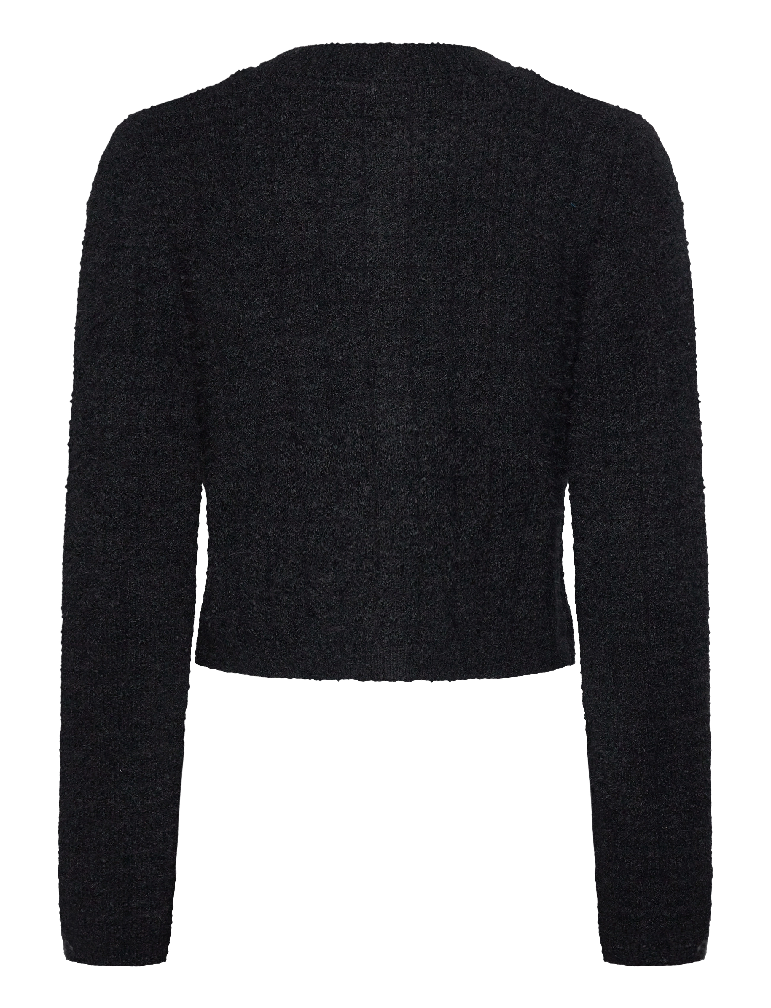 Bubbleroom - Button Knitted Jacket - black - 2