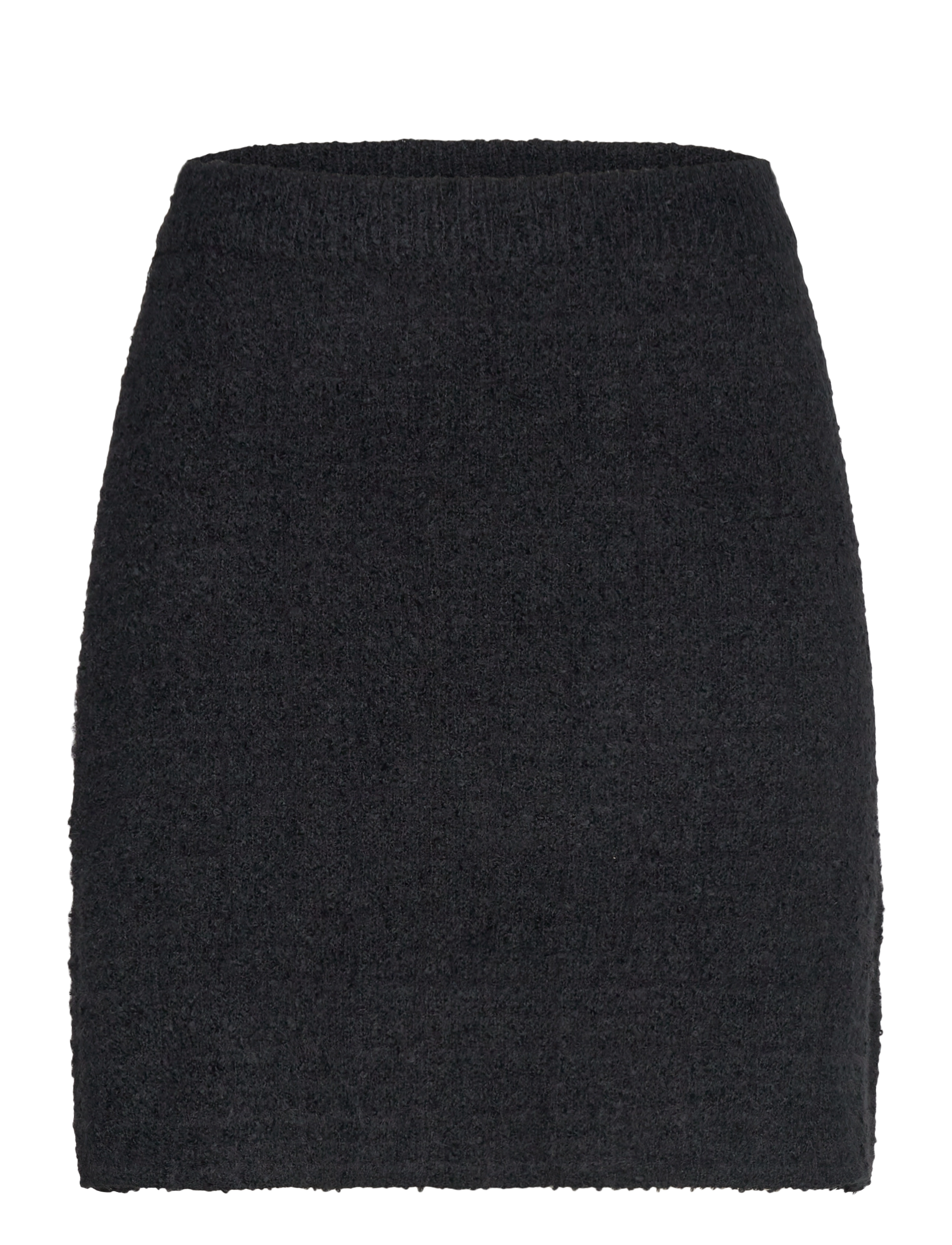 Bubbleroom Brielle Short Knitted Skirt, Kvinder, Kort Strikket Nederdel, Sort, Str: XS