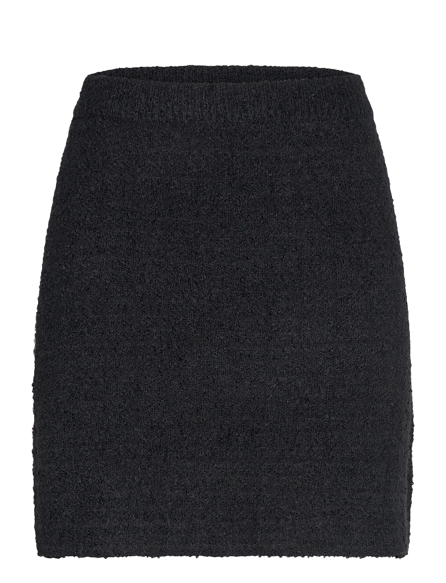 Bubbleroom - Brielle Short Knitted Skirt - strickröcke - black - 0