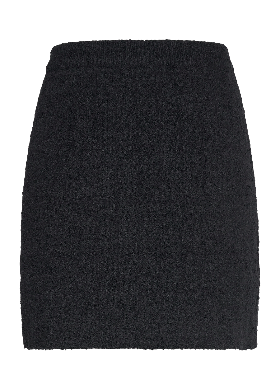 Bubbleroom - Brielle Short Knitted Skirt - strickröcke - black - 1