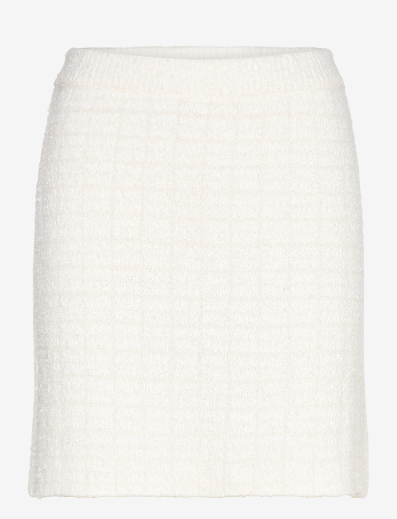Bubbleroom - Brielle Short Knitted Skirt - knitted skirts - offwhite - 0