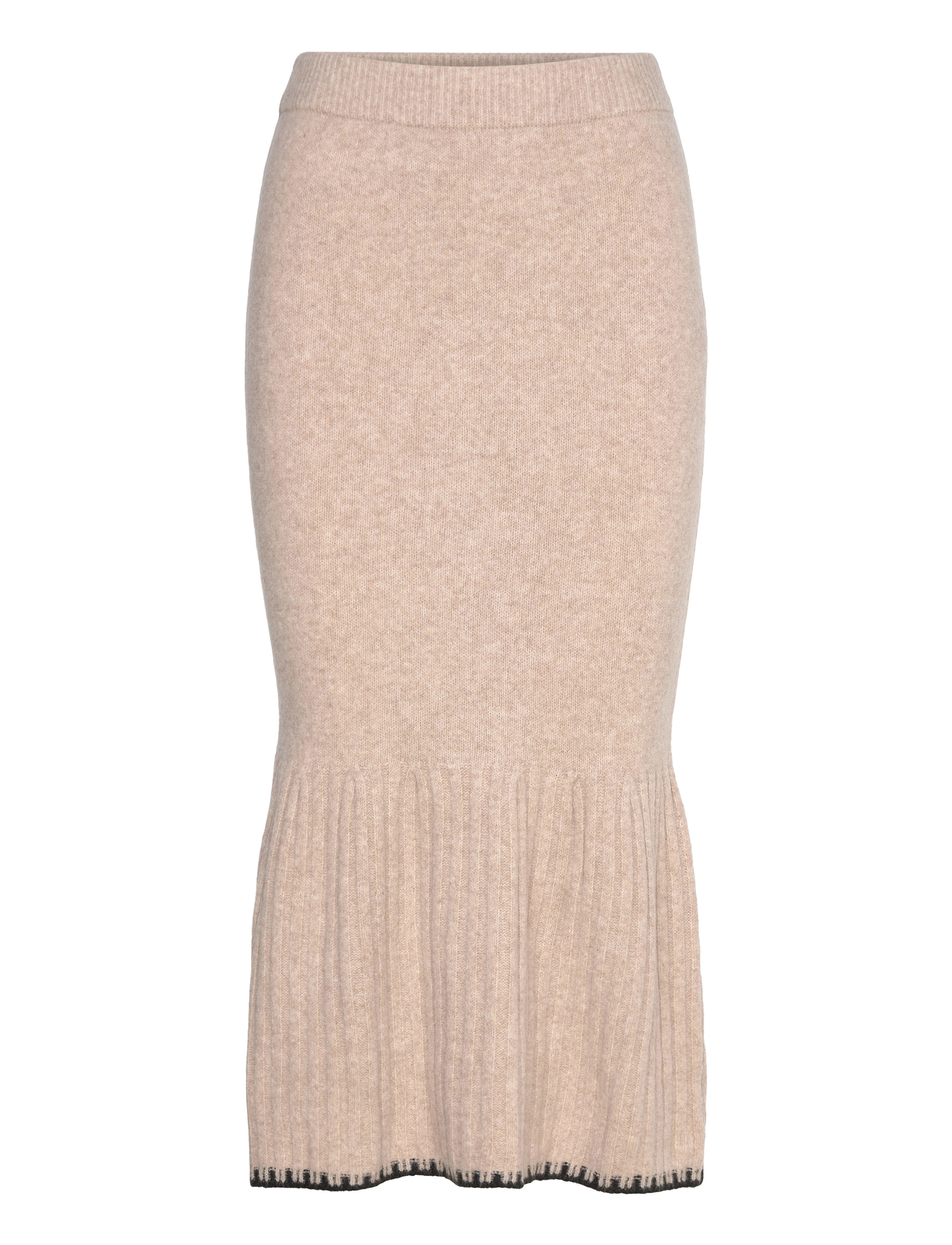 BUBBLEROOM Contrast Edge Strick Rock Beige - M - Damen