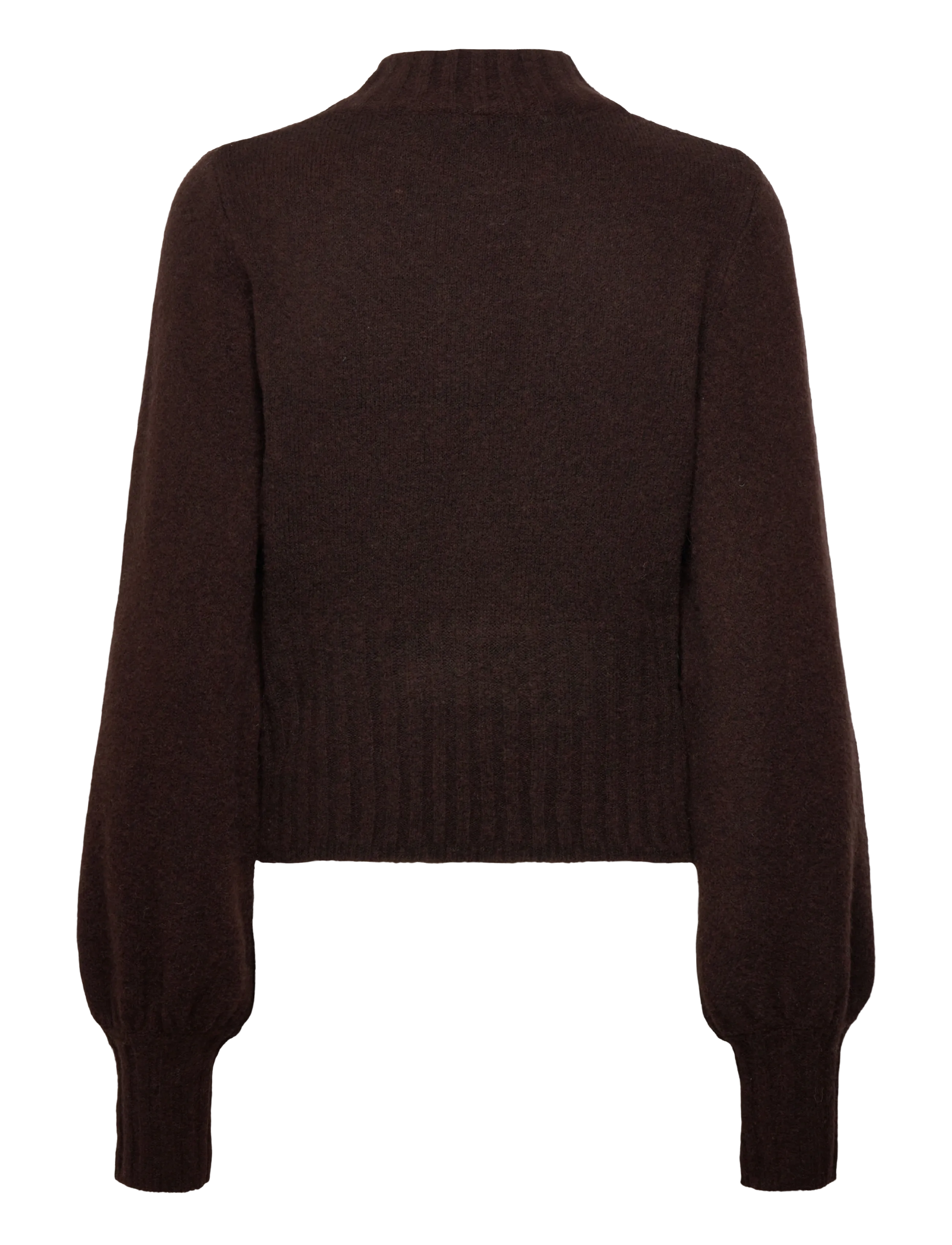 Bubbleroom - Volume Sleeve Knitted Sweater - brown - 2