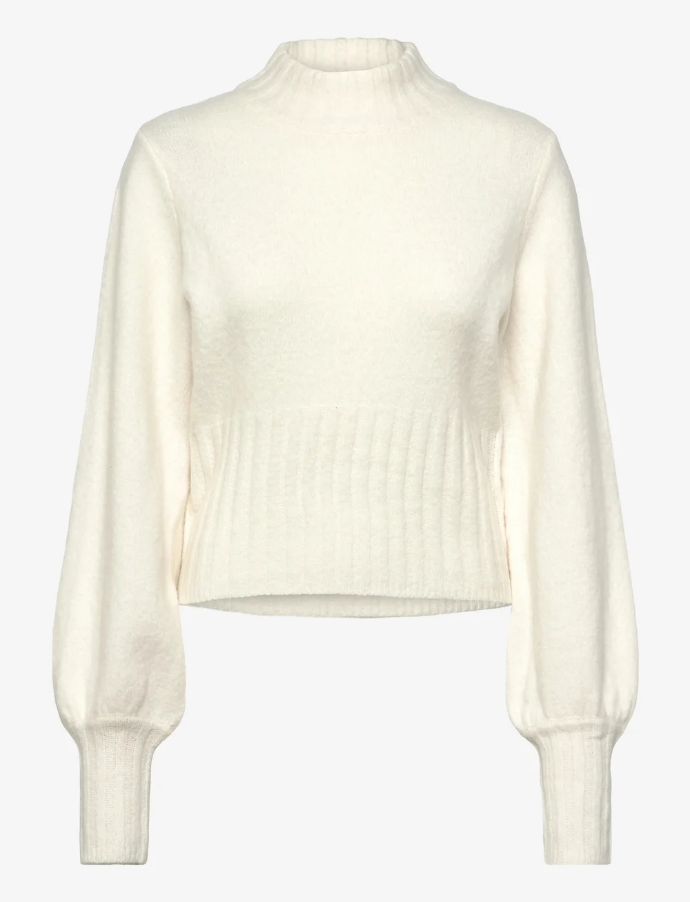 Bubbleroom - Volume Sleeve Knitted Sweater - pullover - offwhite - 1