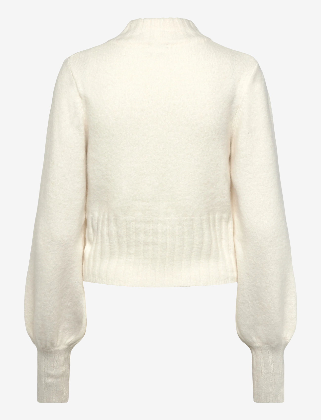 Bubbleroom - Volume Sleeve Knitted Sweater - striktrøjer - offwhite - 2