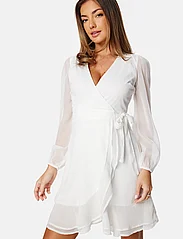 Bubbleroom - Kaira Chiffon Dress - krótkie sukienki - white - 2