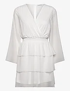 Alina Frill Dress - WHITE