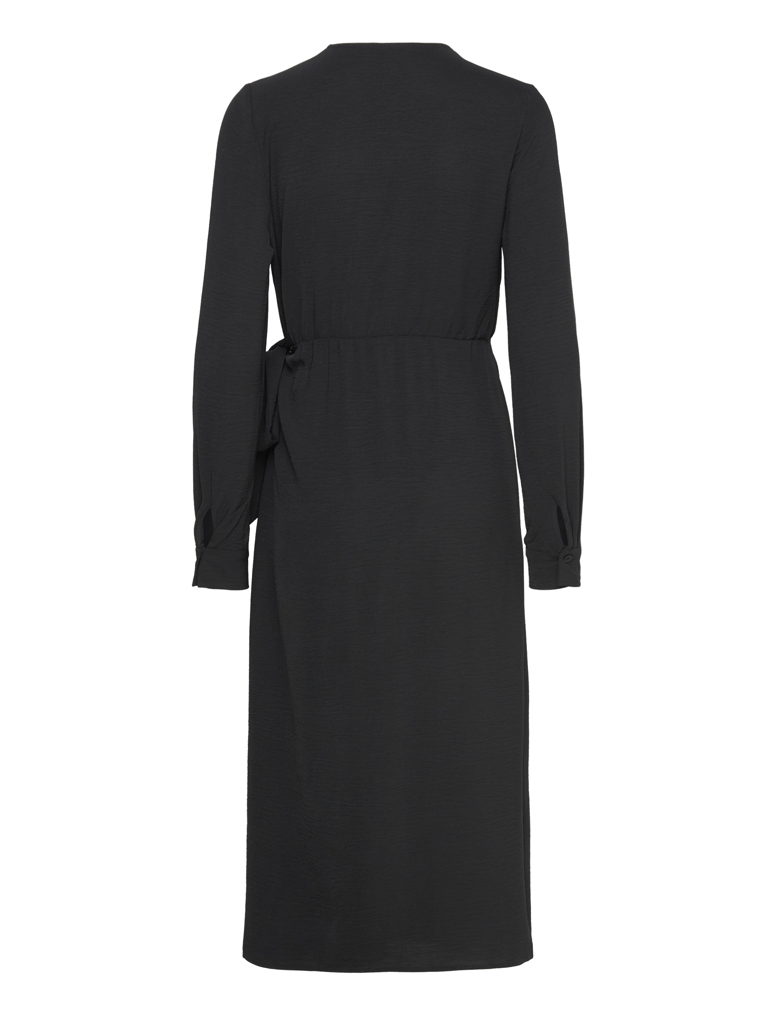 Bubbleroom - Peach Midi Wrap Dress - slå-om-kjoler - black - 2