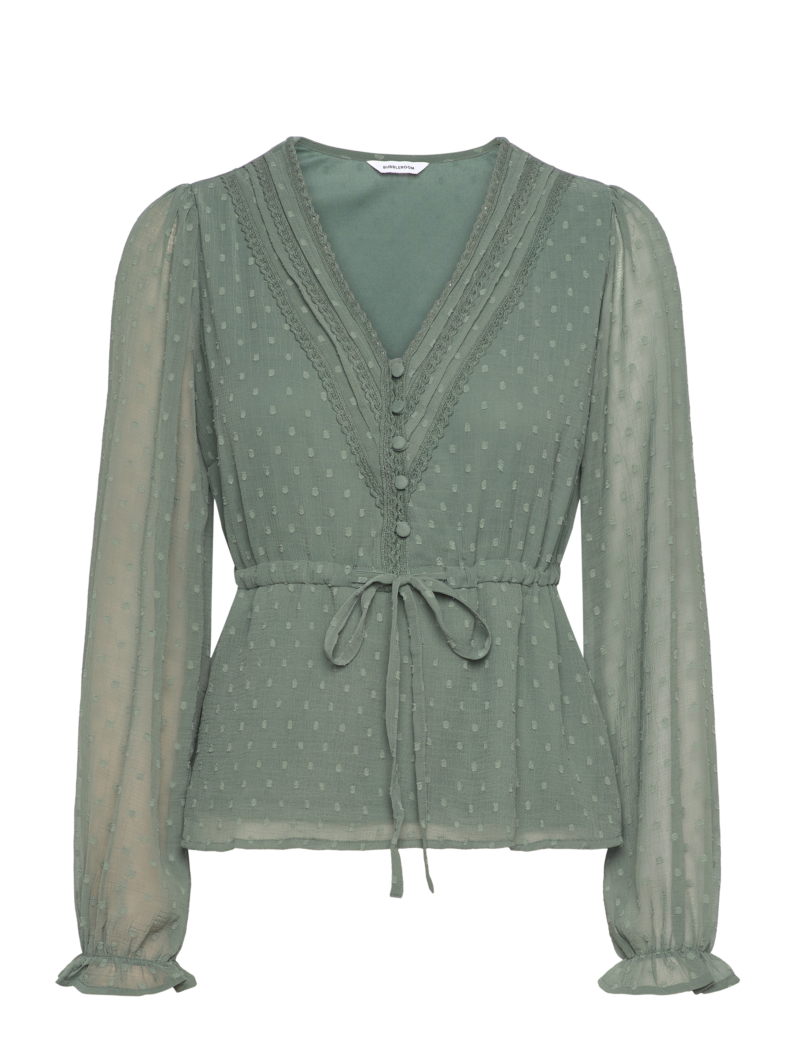 Rita Dobby Dot Blouse - DUSTY