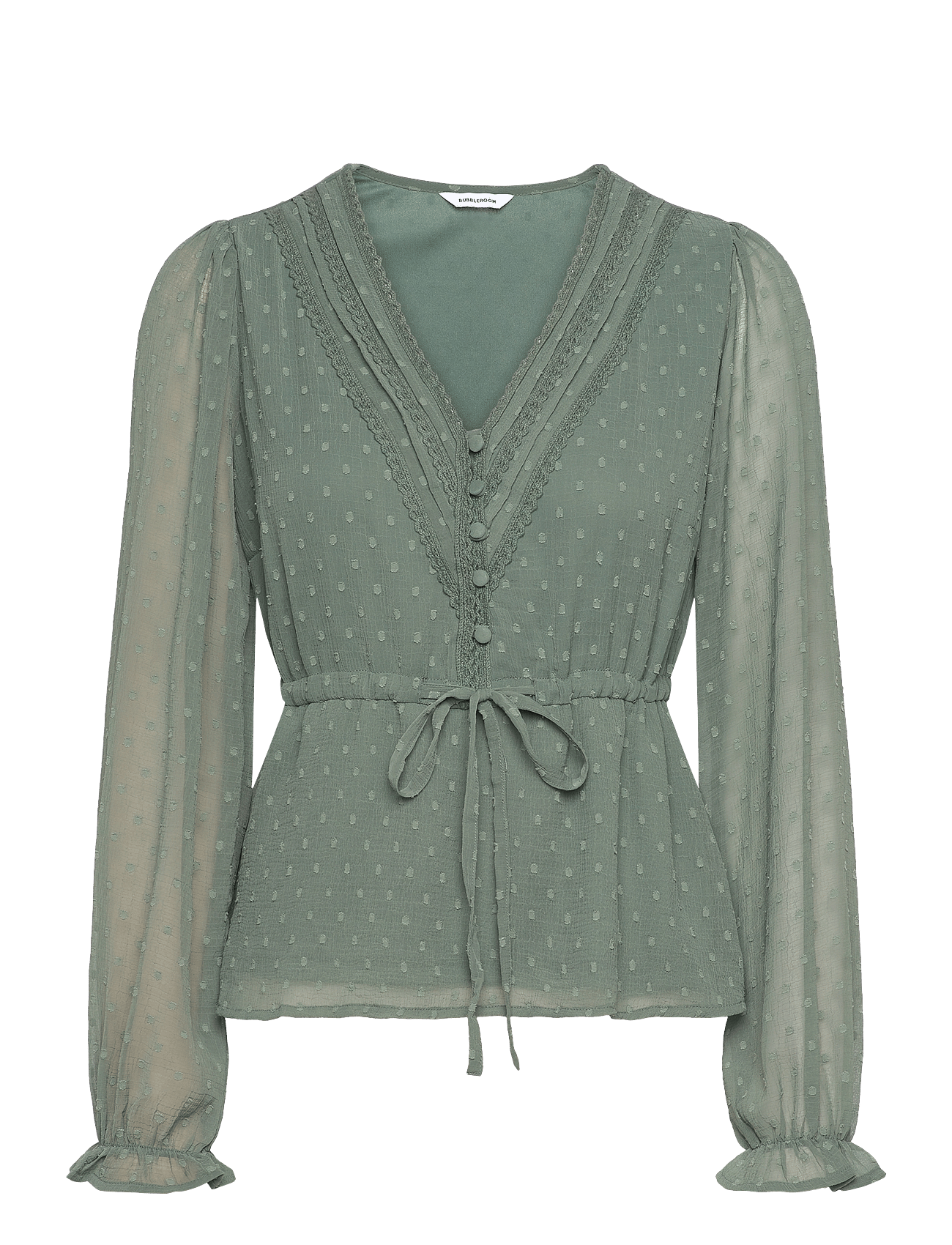 Rita Dobby Dot Blouse - DUSTY