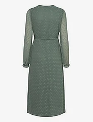 Bubbleroom - Rita Dobby Dot Dress - sukienki do kolan i midi - dusty green - 2