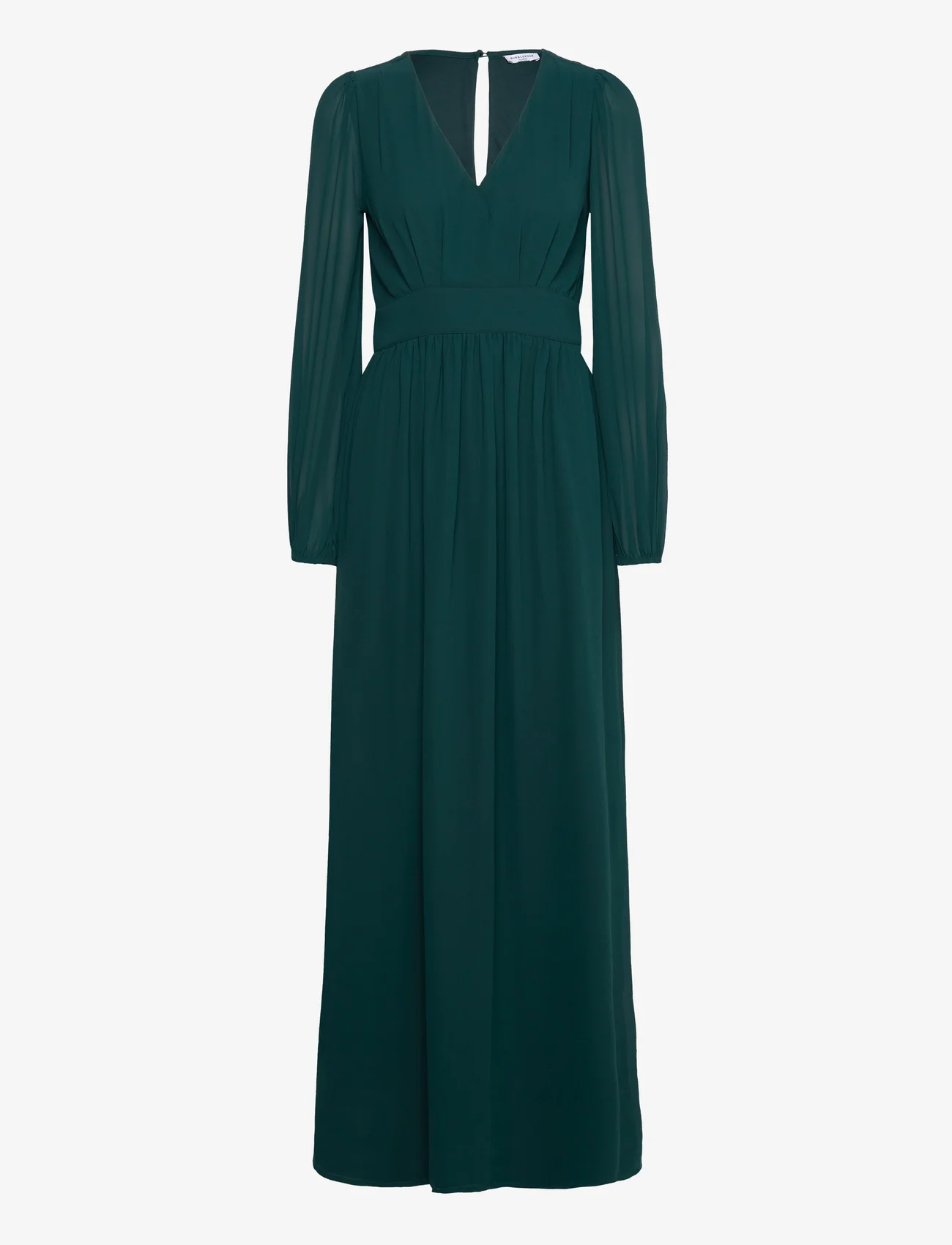 Bubbleroom - Isobel Long sleeve Gown - maxi dresses - dark green - 0