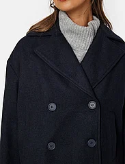Bubbleroom - Sophie Short Wool Blend Coat - winter jackets - navy - 7