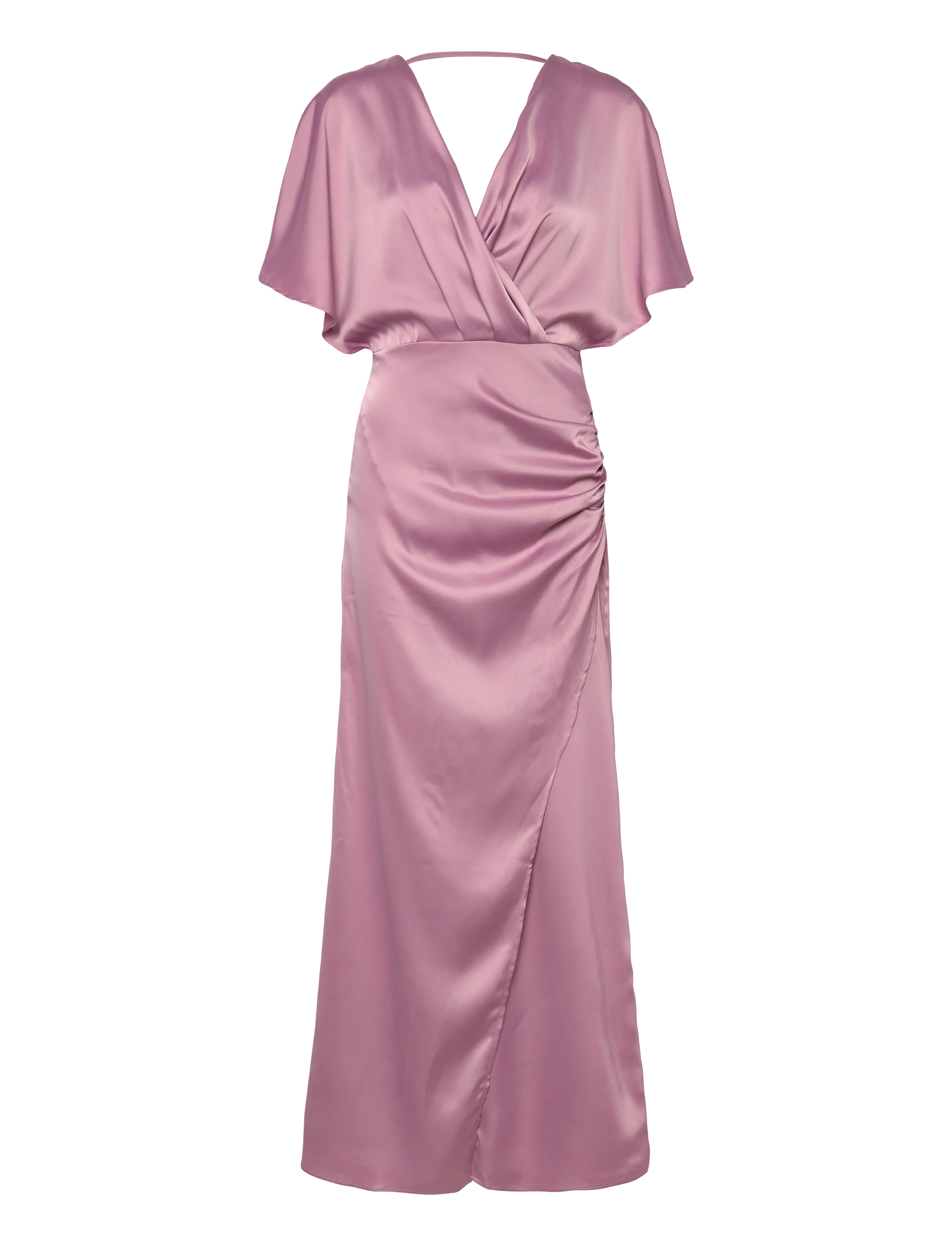 BUBBLEROOM Wrap Satin Gown Pink - 34 - Damen