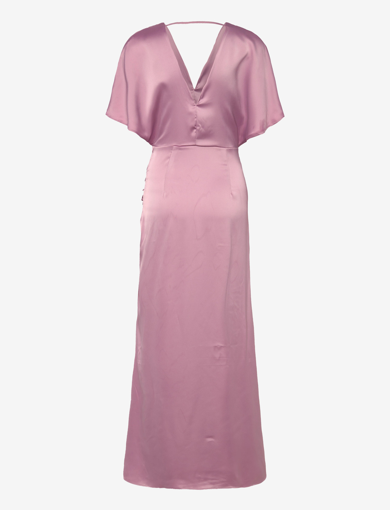 Bubbleroom - Wrap Satin Gown - evening dresses - pink - 2