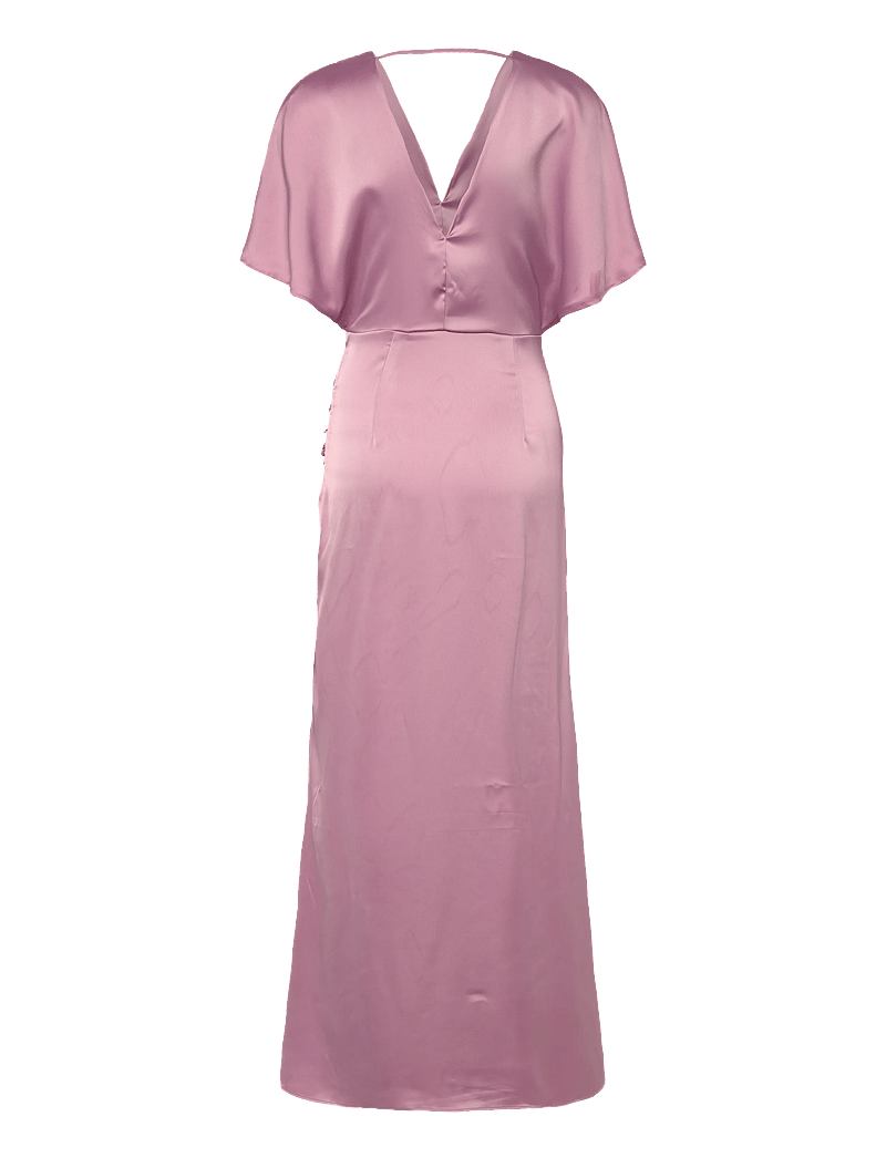 Bubbleroom - Wrap Satin Gown - abendkleider - pink - 2