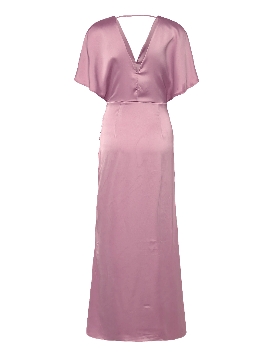 Bubbleroom - Wrap Satin Gown - abendkleider - pink - 2