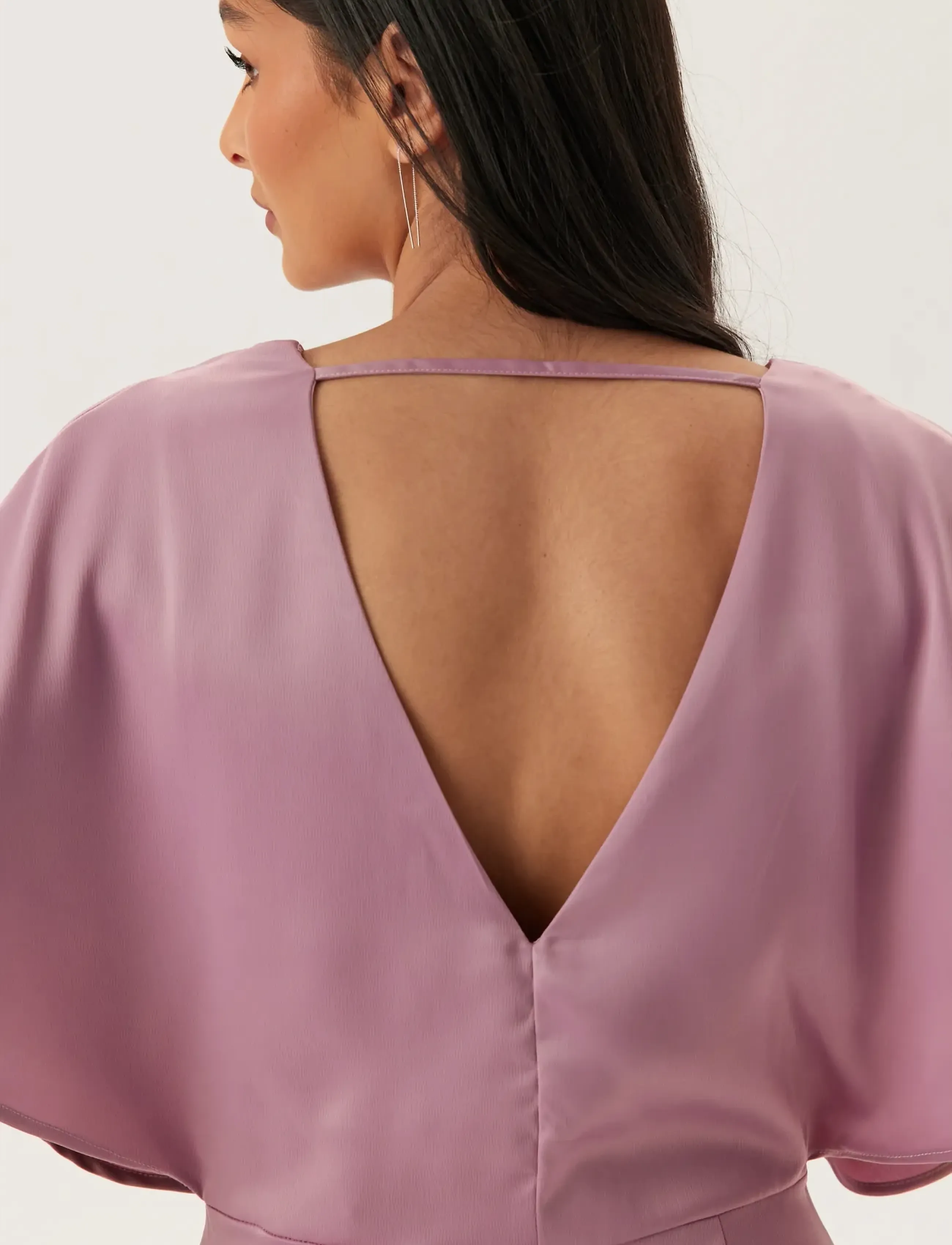 BUBBLEROOM Wrap Satin Gown maxiklänningar dam – bild 5