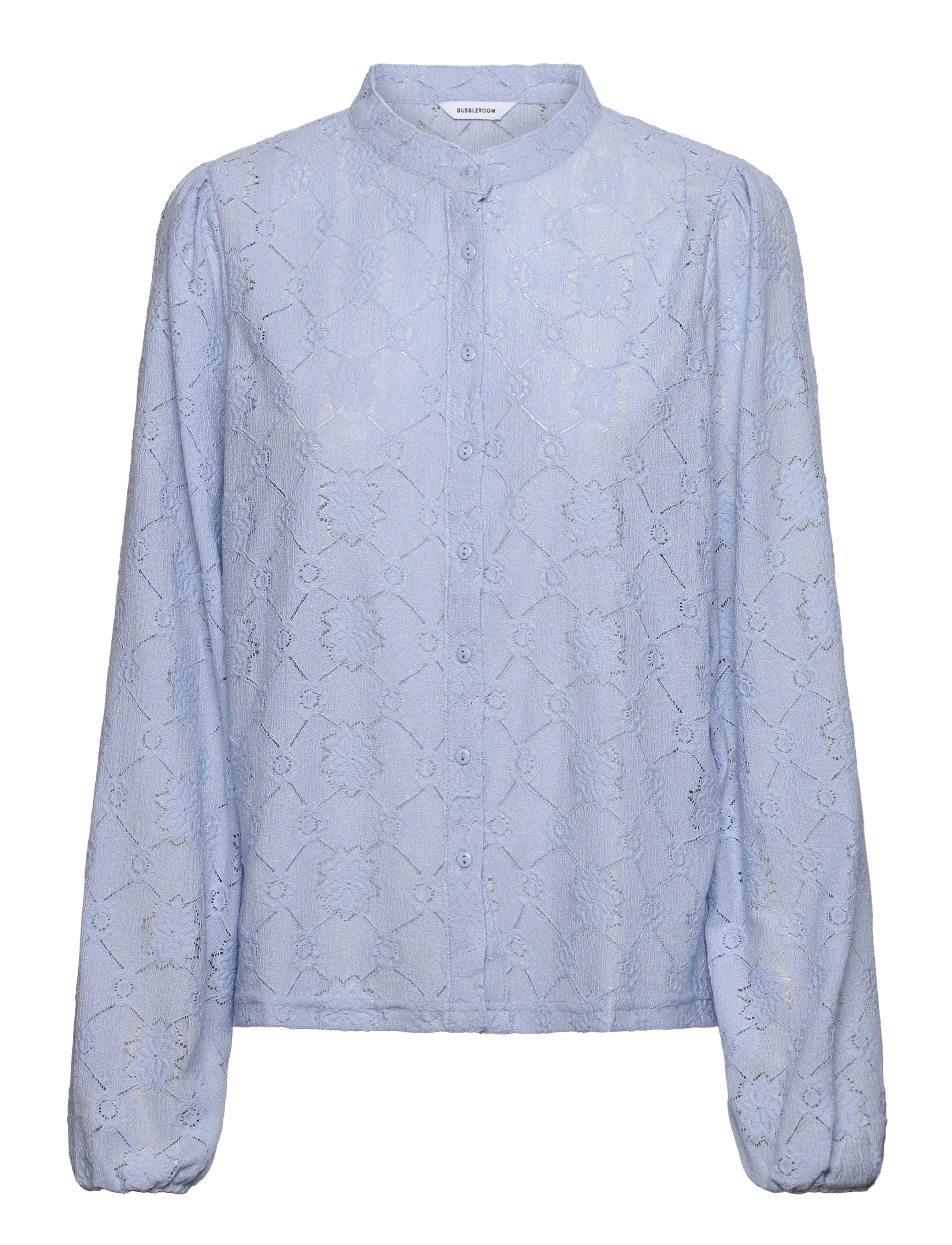 Bubbleroom Long Sleeve Button Blouse, XS, Blue, Bluser > Langærmede, Dame