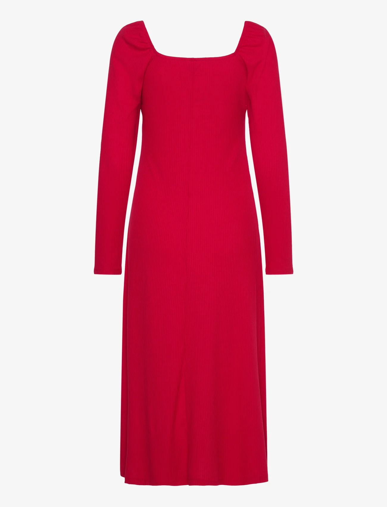 Bubbleroom - Neija Square Neck Midi Dress - festklær til outlet-priser - red - 1